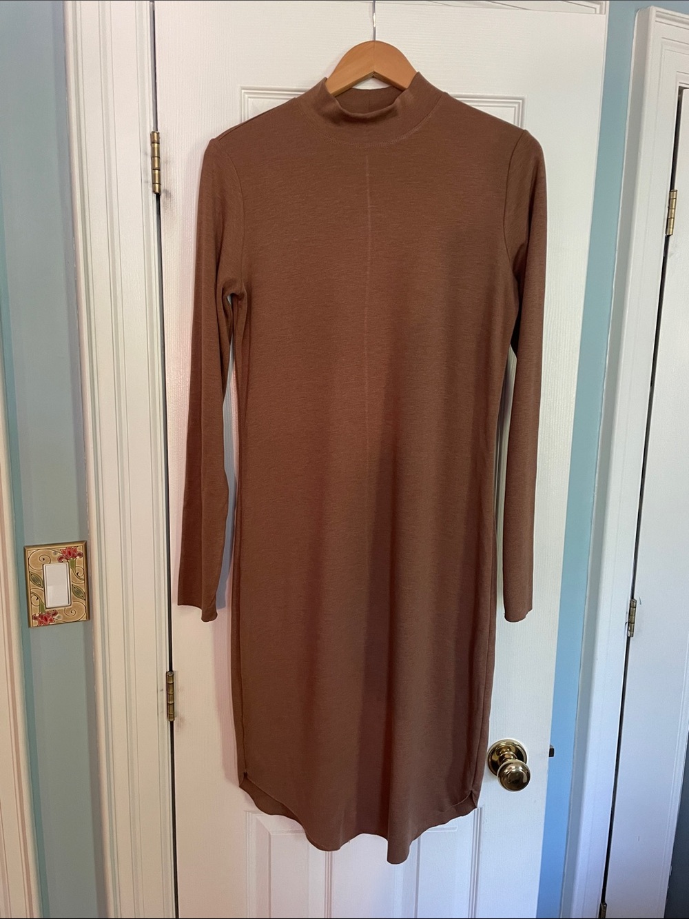 Kit and Ace Body-Con Form-Fitting Brown Dress